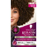 Schwarzkopf Keratin Color box contents for at-home permanent dye with gray coverage potential.