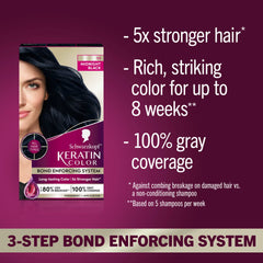 Schwarzkopf Keratin Color disposable gloves for clean, comfortable application.