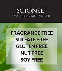 SCIONSE ExStatyk fragrance-free label emphasizes unscented, clean hair routine.