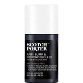 Scotch Porter Anti-Bump Roller bottle shows clean, hydrating formula for smoother skin.