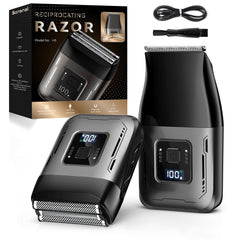 Scrorui cordless foil shaver front view showing ergonomic grip for comfortable daily shaving