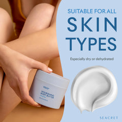 SEACRET Body Butter being massaged into hands for smooth absorption