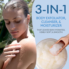 SEACRET Minerals Body Scrub Ocean Mist swirl image demonstrates smooth application
