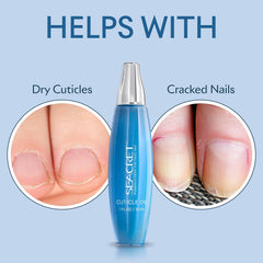 SEACRET Minerals Cuticle Oil box close-up shows easy-to-use packaging.