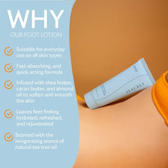 SEACRET Minerals Foot Cream texture swatch demonstrates quick absorption.