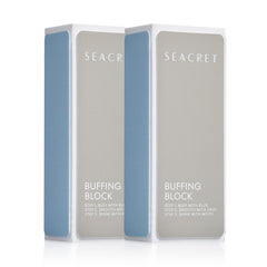 SEACRET Minerals professional nail buffing block front view for smooth, polished nails.