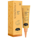 SEAMANTIKA Puffiness Away Eye Cream tube close-up showing sleek packaging and quick refresh
