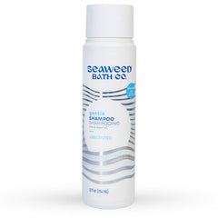 The Seaweed Bath Co. Gentle Shampoo unscented bottle for fragrance-free scalp cleansing.