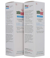Sebamed Clear Face Foam bathroom scene suggests easy daily use with the Clear Face line.