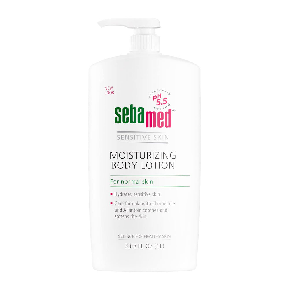 SEBAMED Moisturizing Body Lotion pump-top view for easy daily hydration