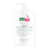 SEBAMED Sensitive Skin Wash bottle with pump for easy, gentle cleansing.
