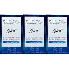 Secret Clinical Strength Invisible Solid bottle shows all-day dryness and protection.