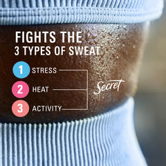 Secret clinical strength stick close-up showing smooth application and no residue benefit
