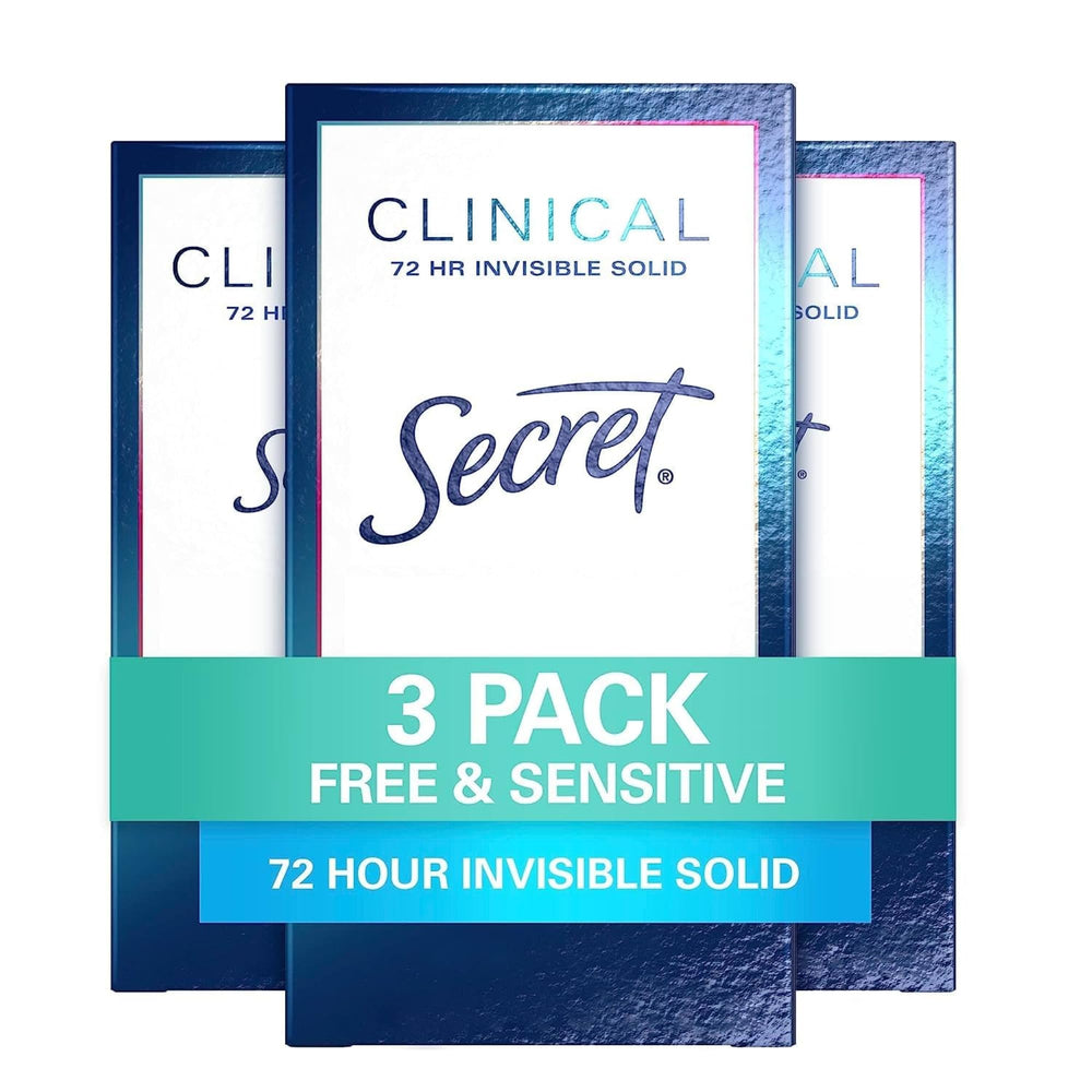 Secret Clinical Strength unscented invisible solid applying with no visible residue