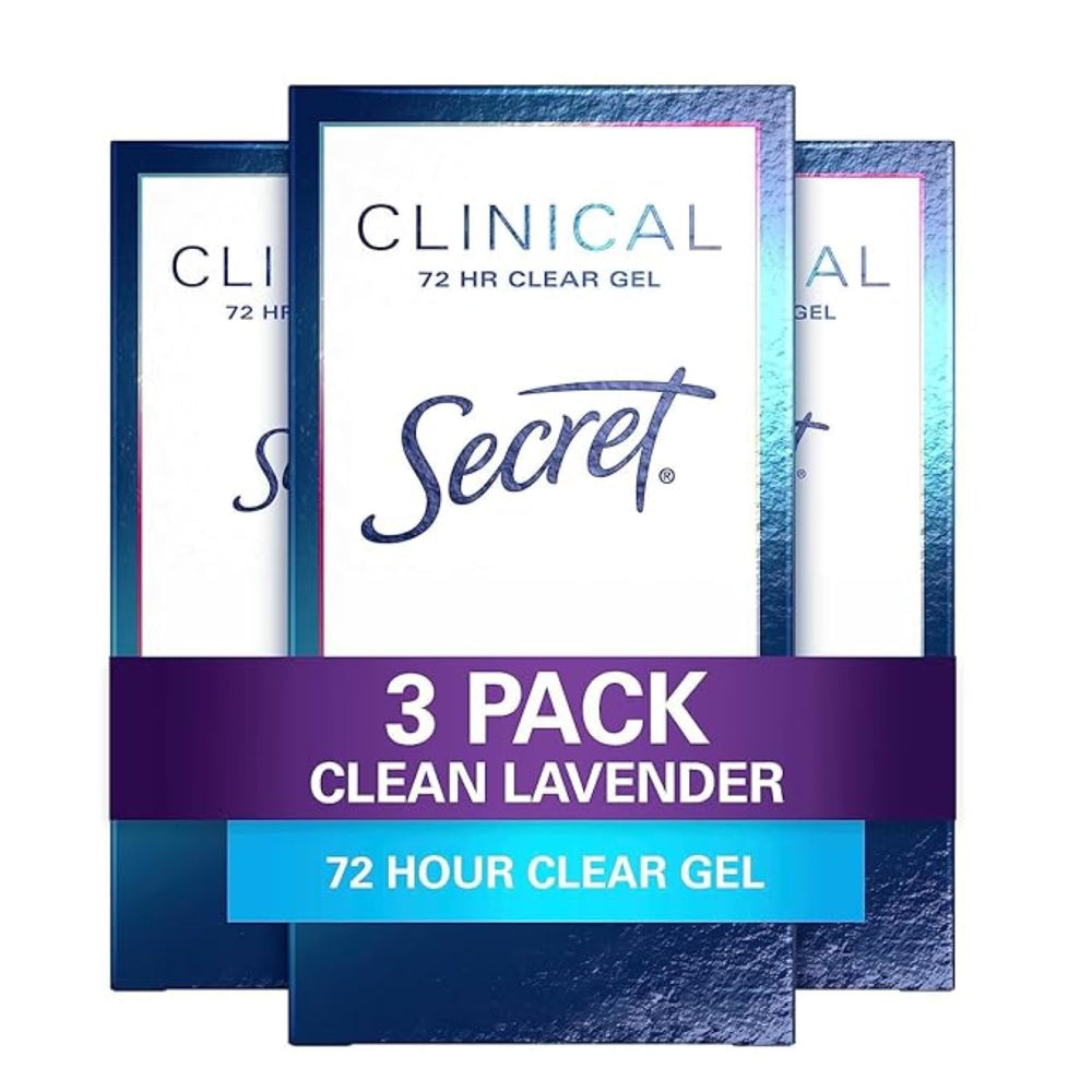 Secret Clinical Strength women front-pack3 showcasing triple-pack protection for busy days.