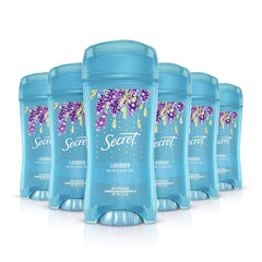Secret lavender clear gel bottle ready for all-day odor protection.