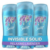 Secret Lavender invisible solid pack3 shot shows bundle for daily protection.