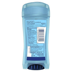 Secret Outlast Clear Gel bottle close-up highlights clear, residue-free formula.