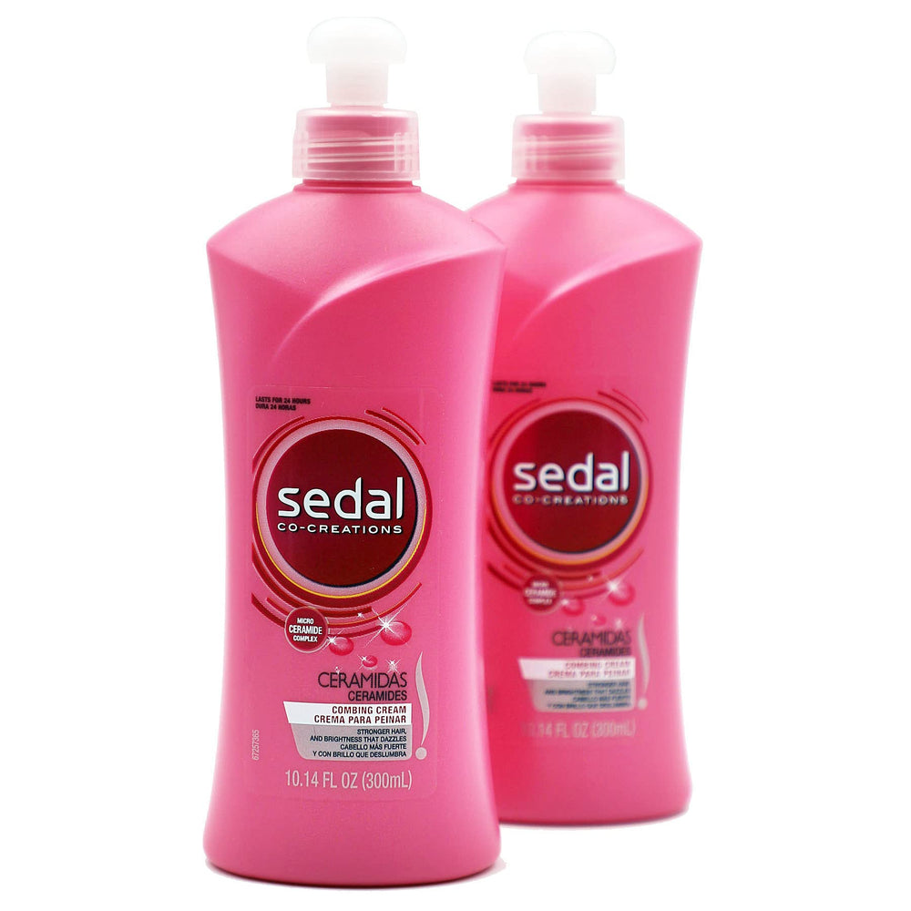 Sedal Co-Creations Ceramidas Leave-In bottle front highlights daily shine and hydration.