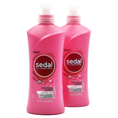 Sedal Co-Creations Ceramidas Leave-In bottle front highlights daily shine and hydration.