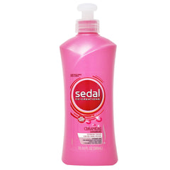 Sedal Ceramidas Leave-In ingredients close-up showcases micro-ceramide complex for stronger hair fibers.