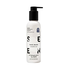 SEEN Face Wash fragrance-free bottle ready for gentle cleansing on sensitive skin