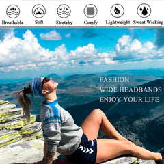 Sefiinh tie-dye headbands: breathable fabric for workouts and casual wear.