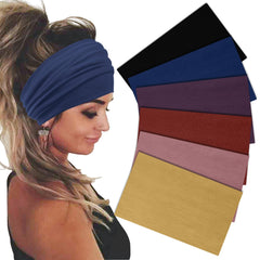 Sefiinh wide headband beige keeps sweat away during workouts and daily wear