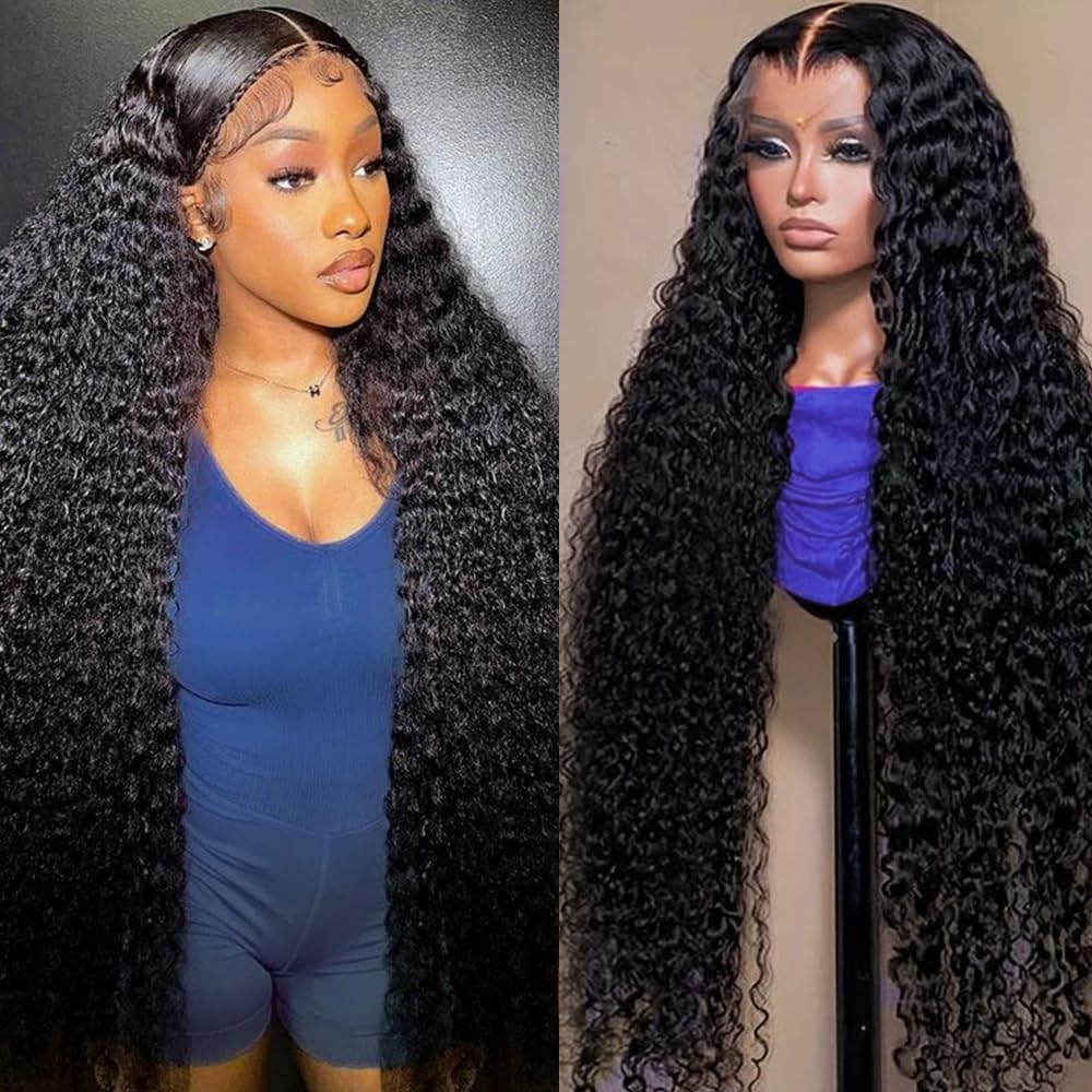 Segsavor 32inch deep wave lace front wig for natural daily wear