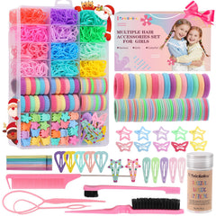 Seiolieliou 1350 pieces colorful elastic hair ties for versatile kids' styling