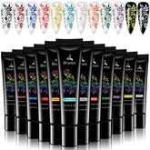 SEISSO stamping gels 12-color set close-up for vibrant, durable nail art.