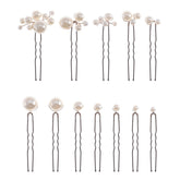SELFCLOUD bridal pearl hair pin closeup for an elegant updo