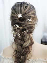 SELFCLOUD gold leaf accents add a touch of timeless glamour to formal hairstyles