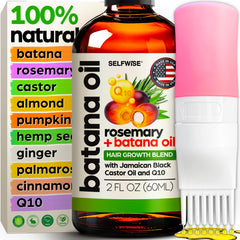 SELFWISE Batana Oil bottle highlights hydration for healthier-looking hair.
