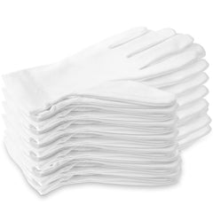 Guantes Selizo de algodón blancos para absorción de cremas durante la noche.