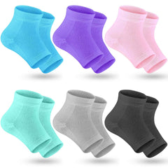 Selizo heel moisturizing socks open-toe pack shown providing breathable comfort for dry feet.