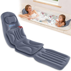 SENBOWE luxury full-body bathtub pillow 55-inch provides full back support during baths.