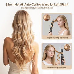 Sendowtek hot air styler 32mm curler delivers smooth, voluminous curls.