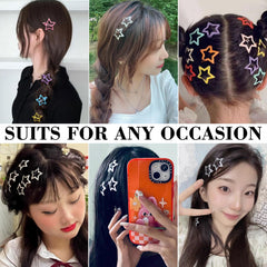 Seneeel sparkling star hair clip on a model showing secure grip during movement