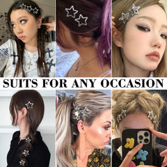 Seneeel star clip sparkle detail adds eye-catching shine to outfits.