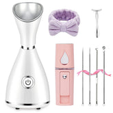 Seneryla facial steamer setup shows open pores and relaxed mood for deeper cleansing