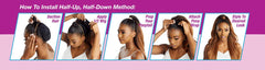 Sensationnel Instant Updown four-styles visual highlights easy switching between looks.