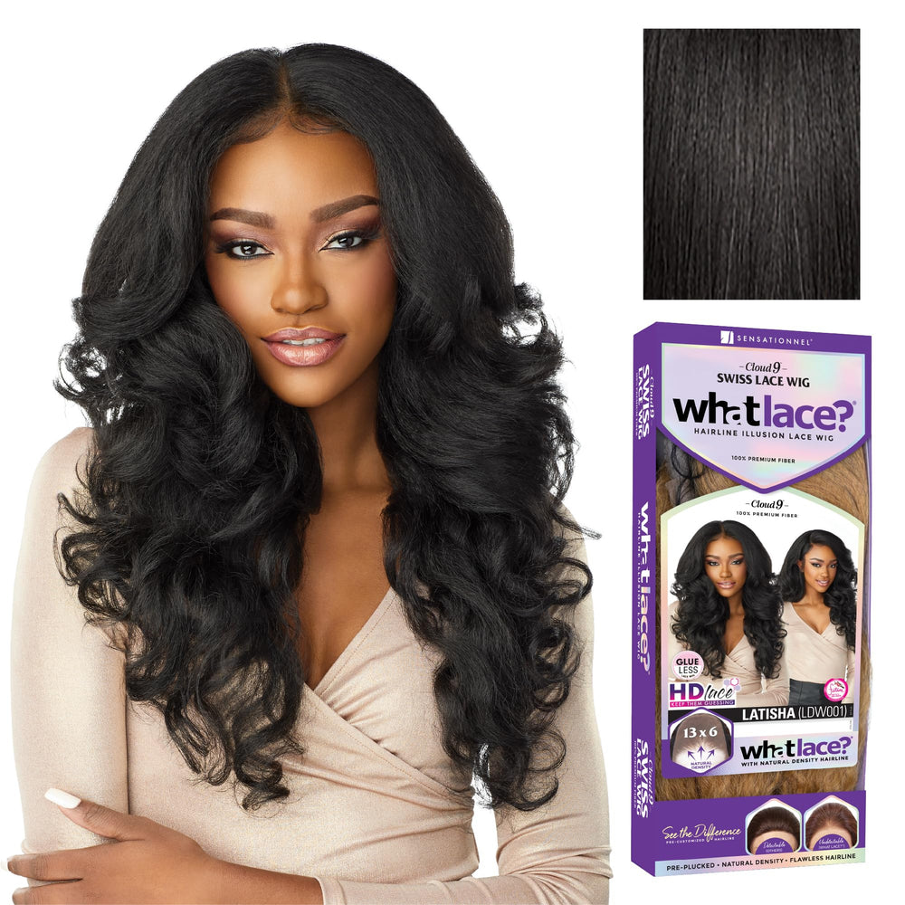 Sensationnel What Lace 13x6 front view with natural density for seamless styling.