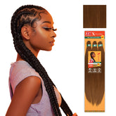 Sensationnel X-pression pre stretched braid pack front view for easy install and natural look.