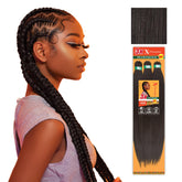 Sensationnel X-pression prestretched braid 58in front view for quick protective styles.