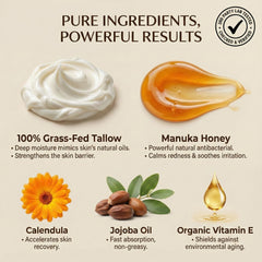 Sense Wellness whipped balm closeup highlights airy texture that absorbs quickly.