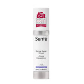 Senté Dermal Repair Facial Cream tube closeup shows hydrating formula for sensitive skin.