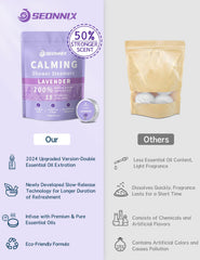 SEONNIX lavender shower steamer closeup highlighting natural oils and residue-free dissolve