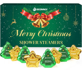 SEONNIX shower steamers Christmas-stars image promotes stress relief aromatherapy ritual.