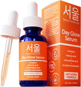 SeoulCeuticals vitamin C serum pump image shows brightening daily-use formula
